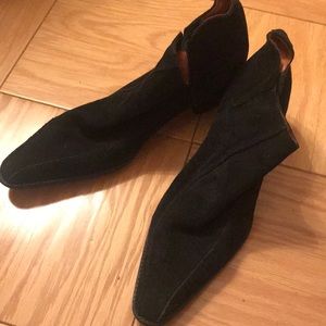 UNISA SUEDE ANKLE BOOTS BLACK